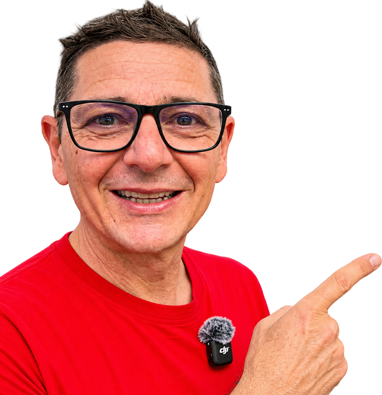Tato señalando